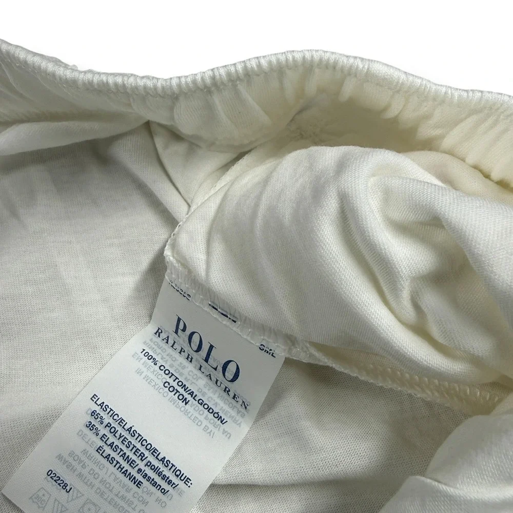 NWOT Polo Ralph Lauren Mens Pajama Lounge Pants Size Large L White Cotton‎